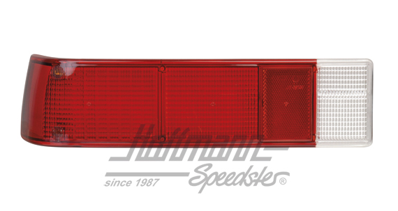 Rückleuchtenglas, 914, rot/weiß, links