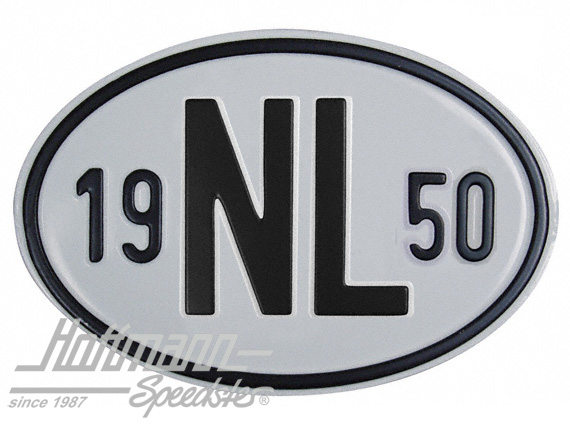 Nationalitätsschild "NL", "1950", Alu