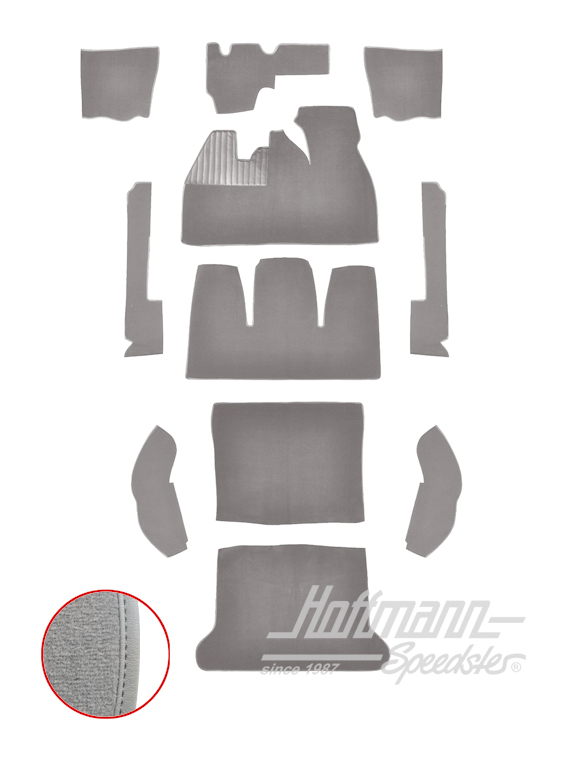 Teppichsatz für Limousine, 8.68-7.72, grau