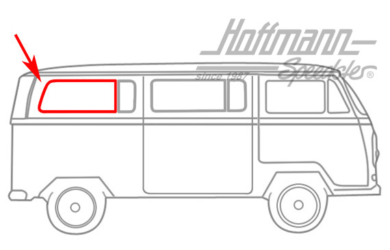 Seitenfensterdichtung, geteilt hinten, links und rechts