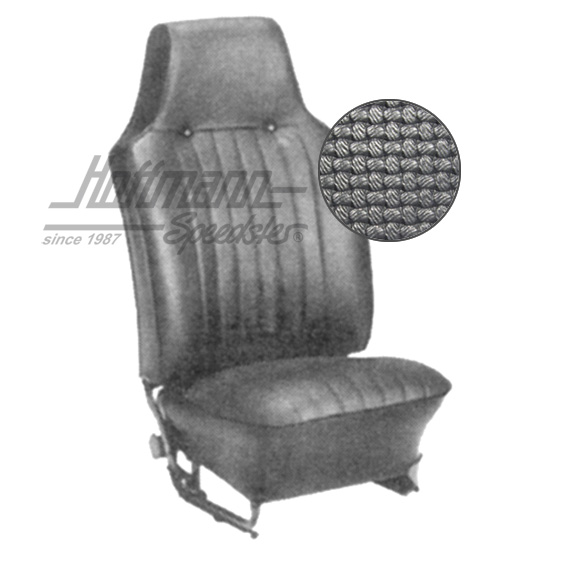 Sitzbezüge, Cabrio, 67-69, Korbmuster, schwarz
