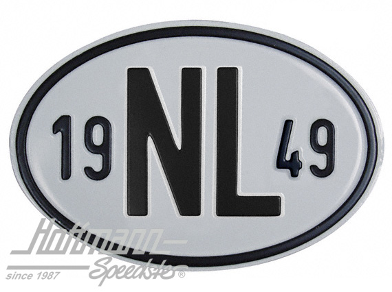 Nationalitätsschild "NL", "1949", Alu