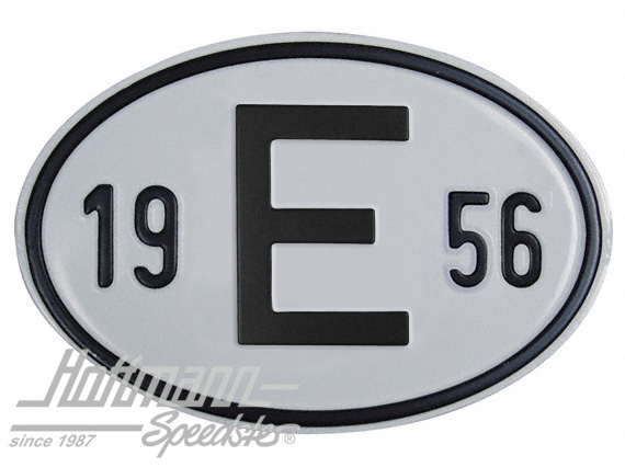 Nationalitätsschild "E", "1956", Alu