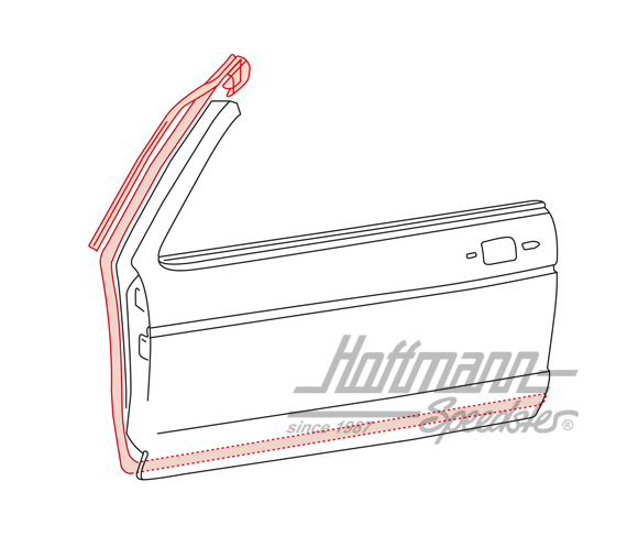 Türdichtung, Golf 1 Cabrio, -7.83, links