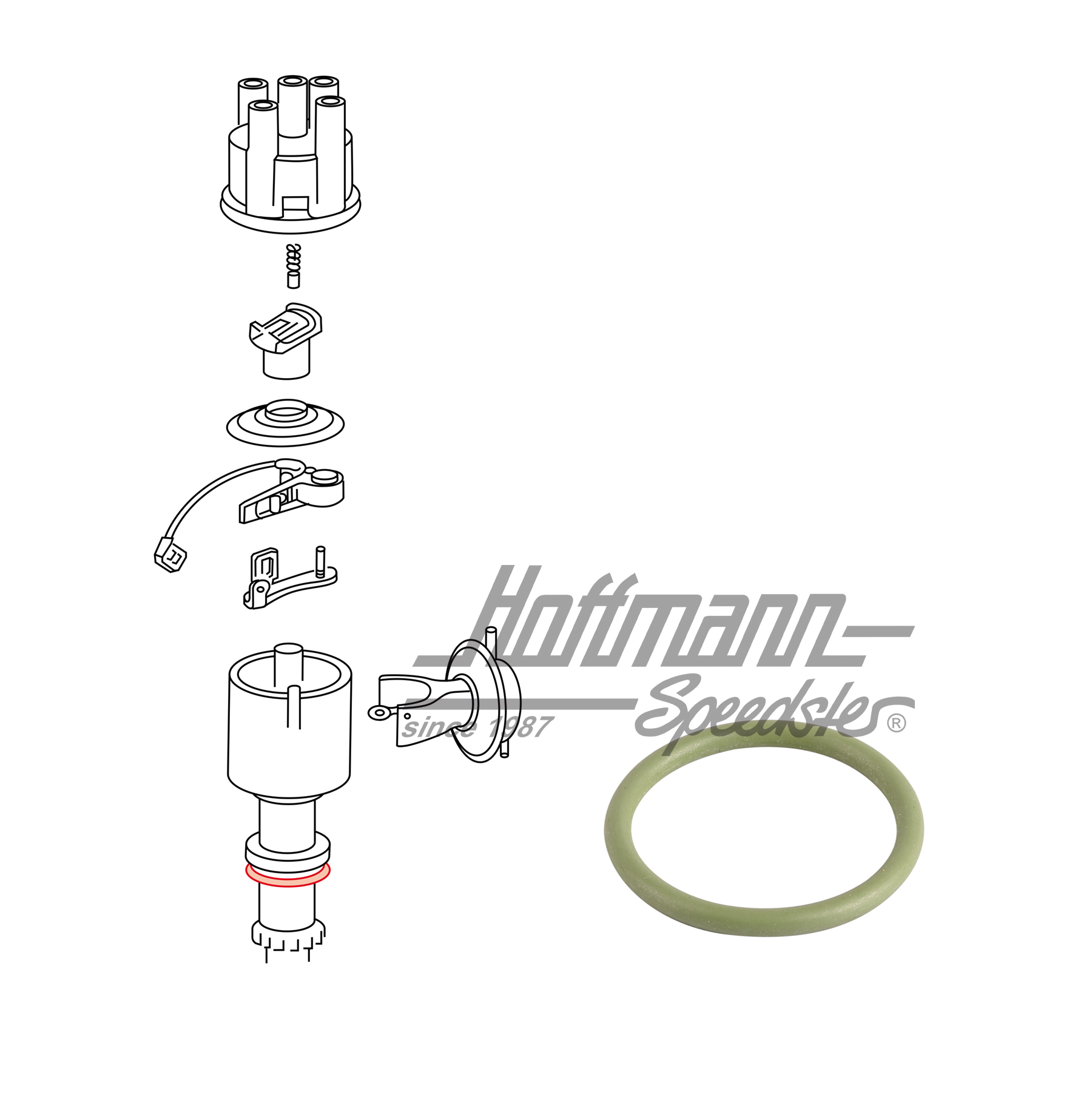 Dichtring, Zündverteiler, 1.6-1.8
