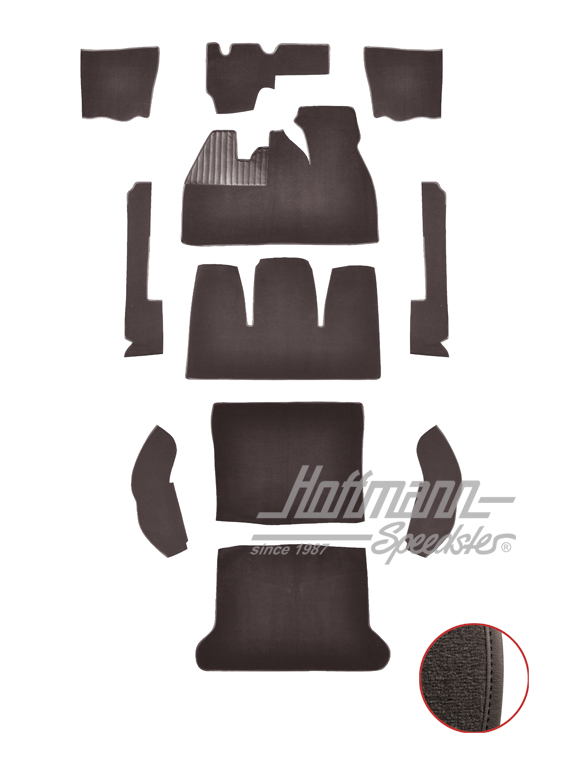 Teppichsatz für Limousine, 8.68-7.72, anthrazit