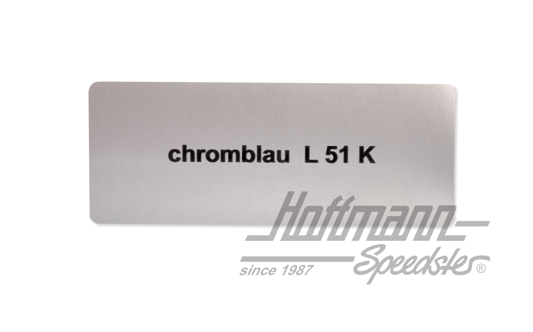 Aufkleber, Farbnummer L51K, chromblau