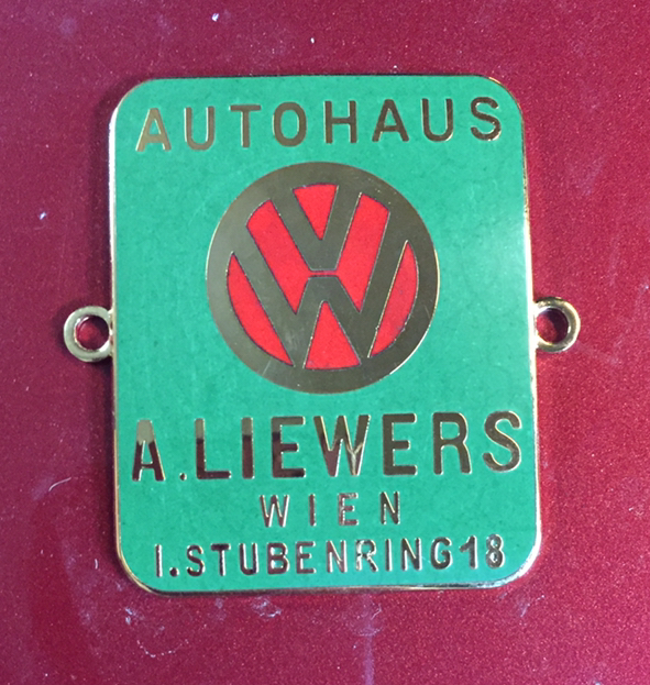 Plakette "Autohaus A. Liewers", Repro