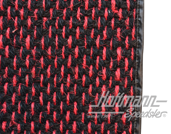 Fußmatten, Kokos, 72-, rot/schwarz, ohne Fußstütze