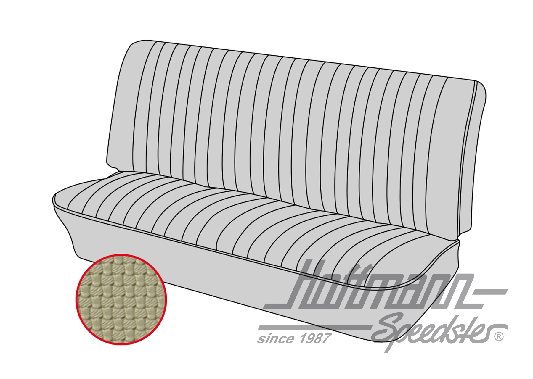 Sitzbankbezug, 61-72, beige