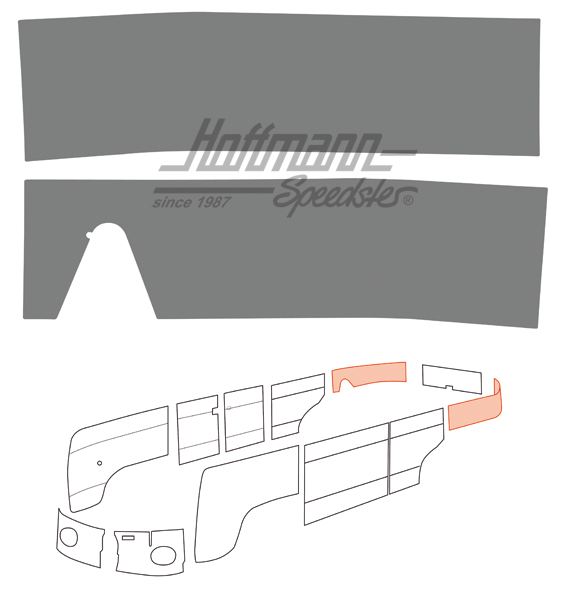 Seitenverkleidungen, hinten, 62-67, grau