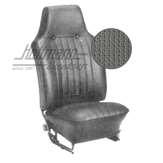 Sitzbezüge, Cabrio, 67-69, Korbmuster, grau