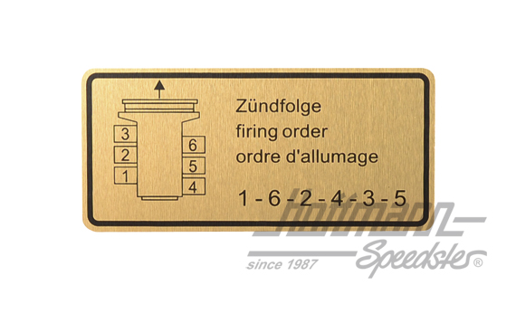 Aufkleber "Zündfolge", 911, 65-78