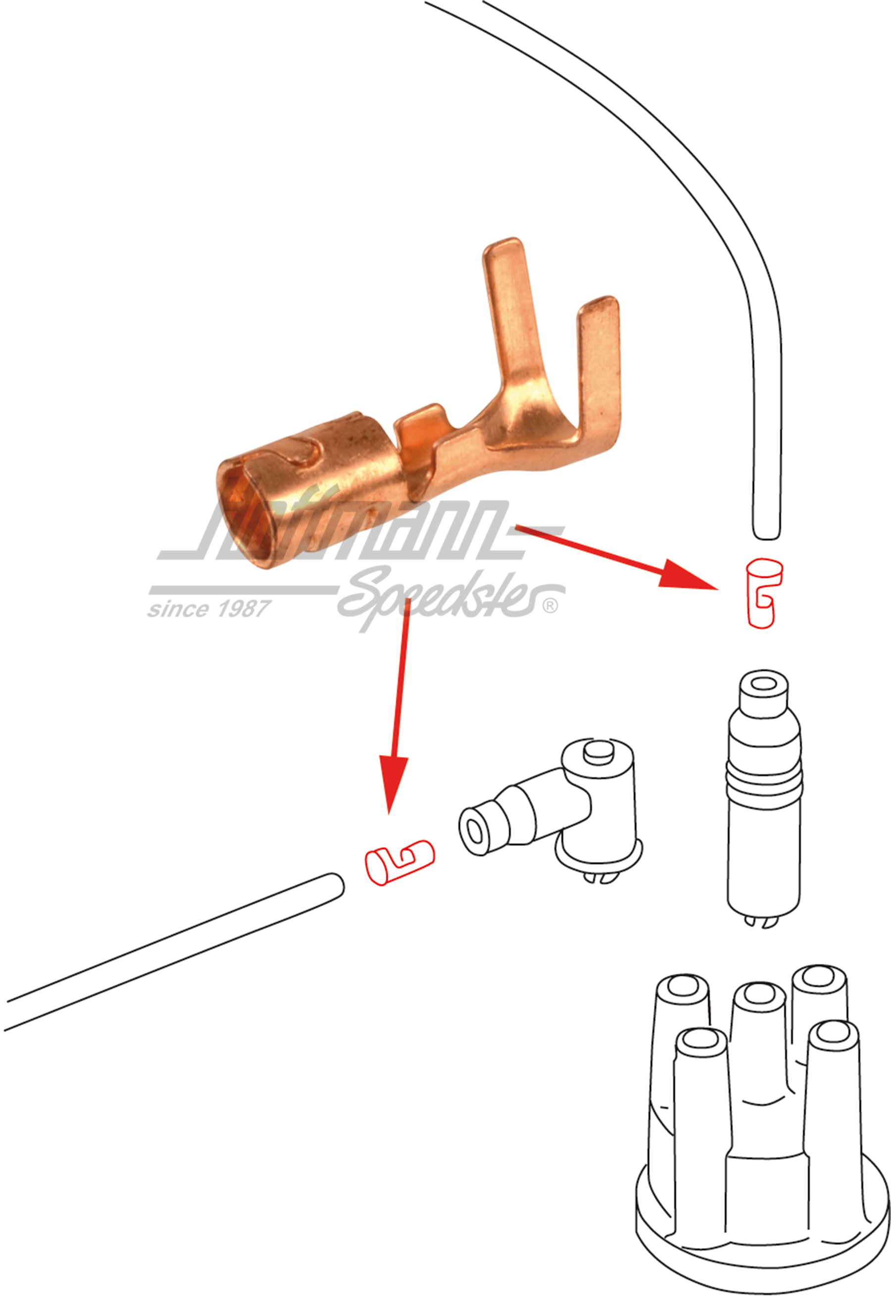 Stecker, Zündleitung/Kerzenstecker