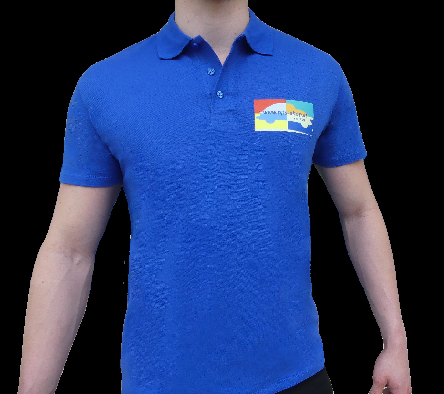 Polo-Shirt, Gr. M, Performance Parts, seit 1989, blau