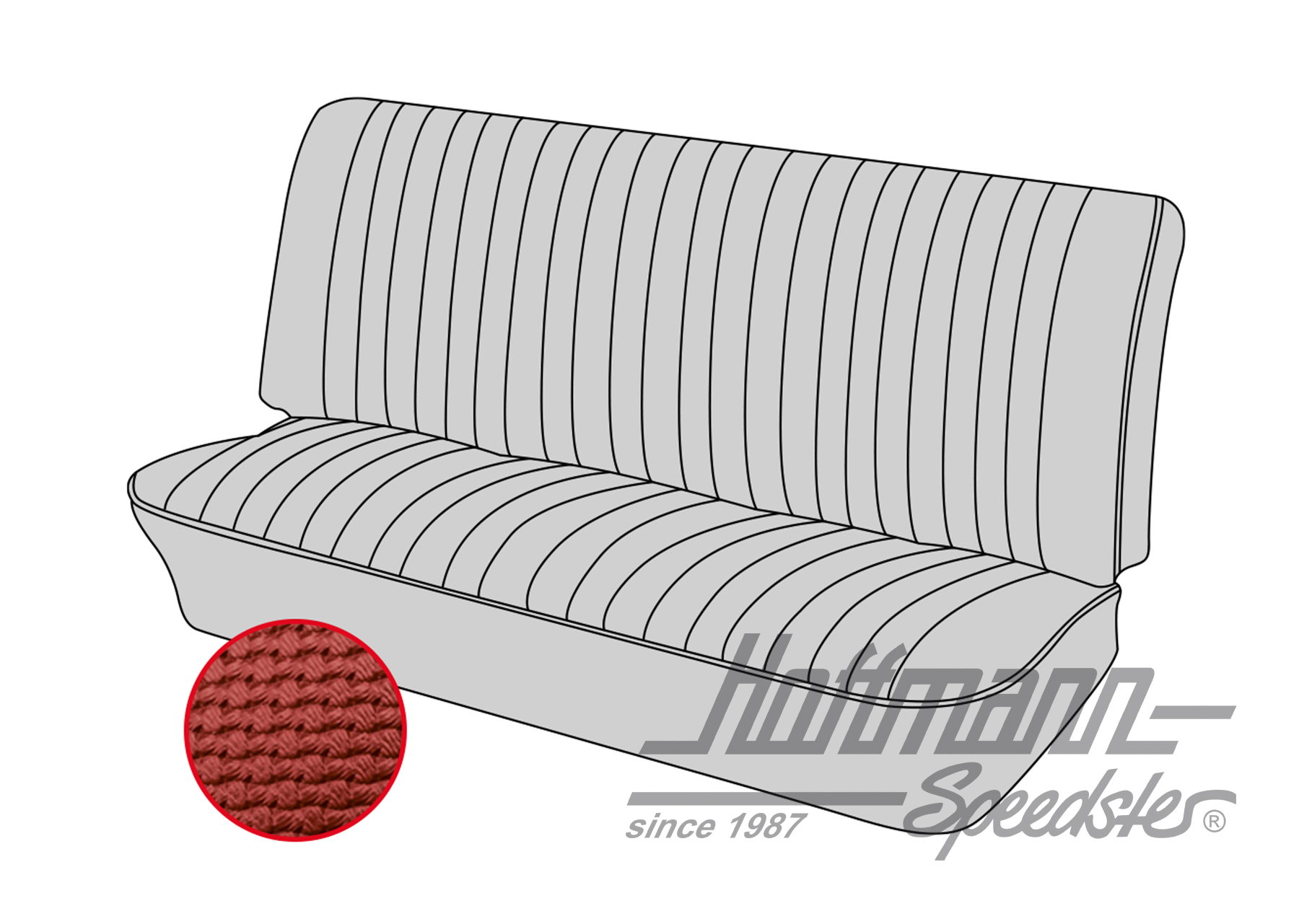 Sitzbankbezug, 72-73, rot