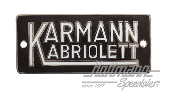 Karmann Emblem "Karmann Kabriolett"