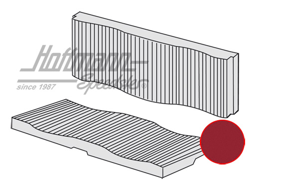 Sitzbankbezug, Karmann Coupé,55-71,rot