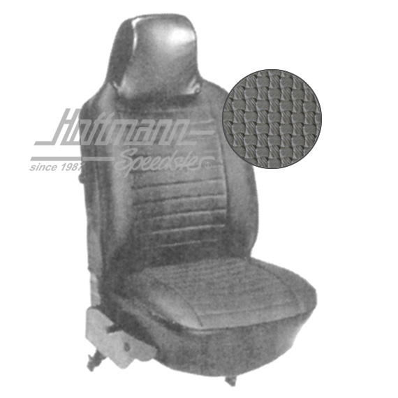 Sitzbezüge, Cabrio, 73-76, Korbmuster, grau