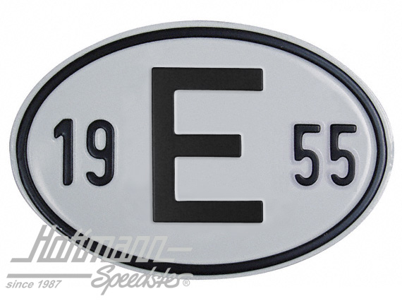 Nationalitätsschild "E", "1955", Alu