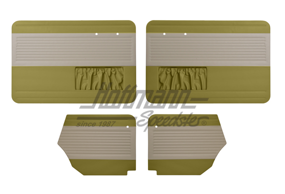 Tür- und Seitenverkleidungen, Cabrio, 64-66, altweiß/altgrün