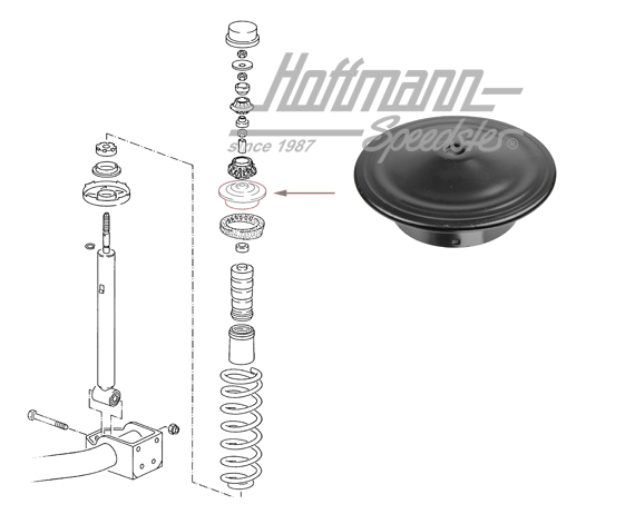 Federteller, hinten, oben, Golf 2