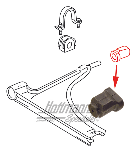 Gummilager, Querlenker, hinten, 74-92