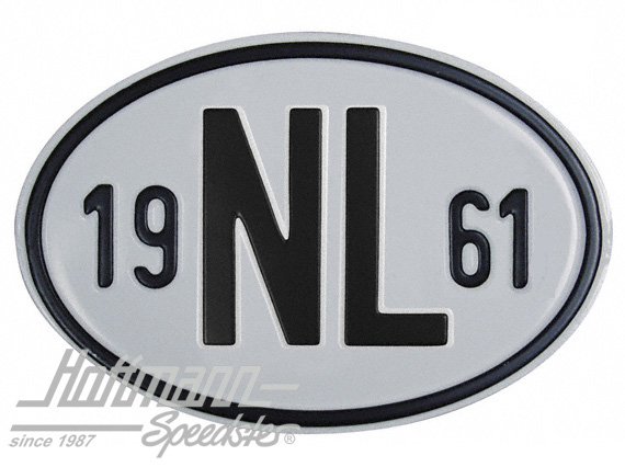 Nationalitätsschild "NL", "1961", Alu