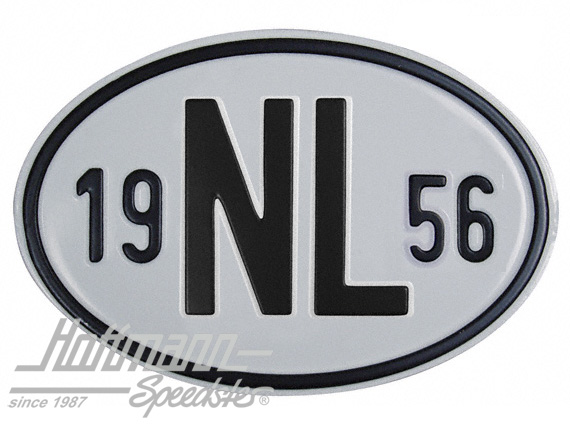 Nationalitätsschild "NL", "1956", Alu