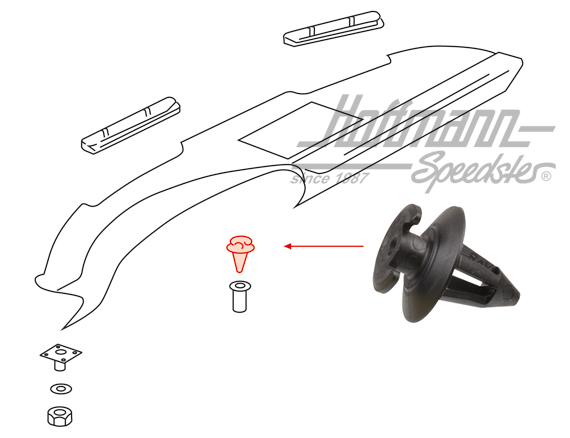 Clip, Armaturenbrettverkleidung, oben