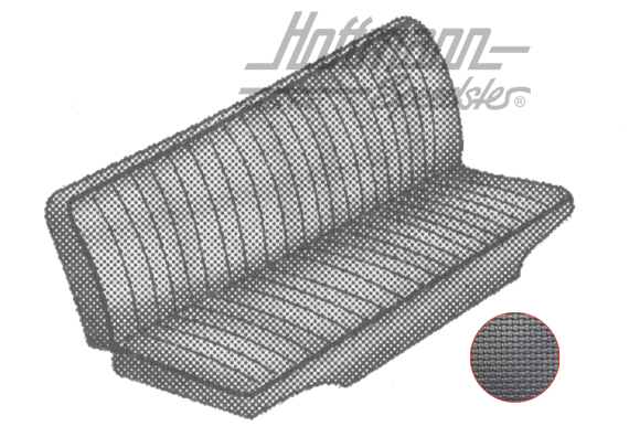 Sitzbezüge, Rückbank, 50-67, schwarz