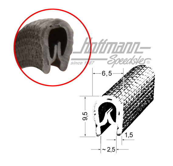 Kantenschutzprofil, klein, schwarz