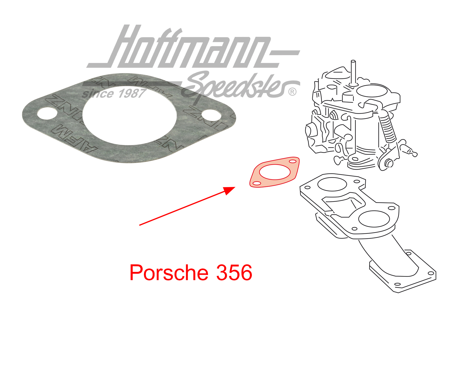 Dichtung, Vergaserfuß, 40 PII-4