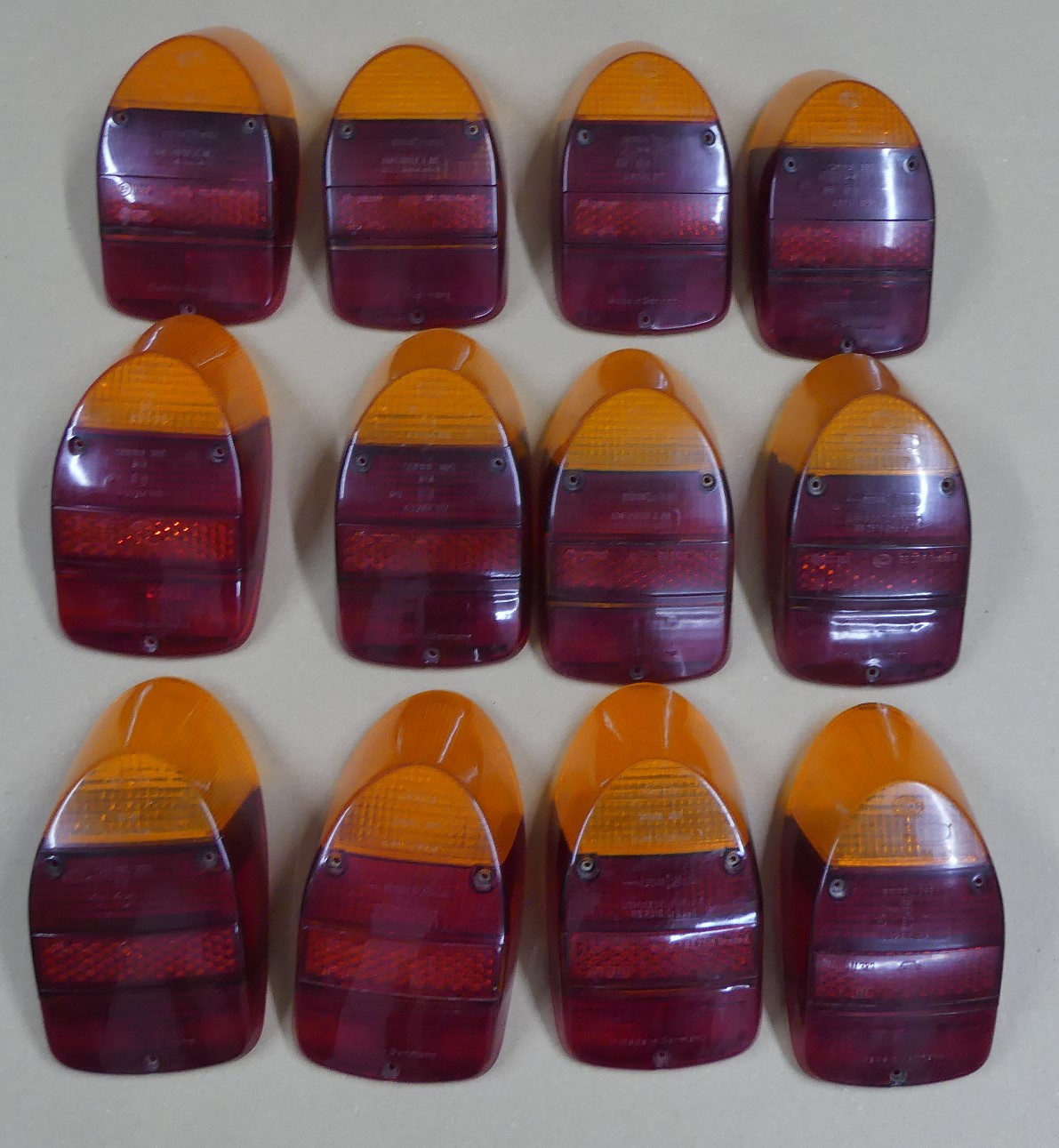 Rückleuchtenglas, Serie, rot/gelb, 8.67-7.72 (Gebrauchtteil)