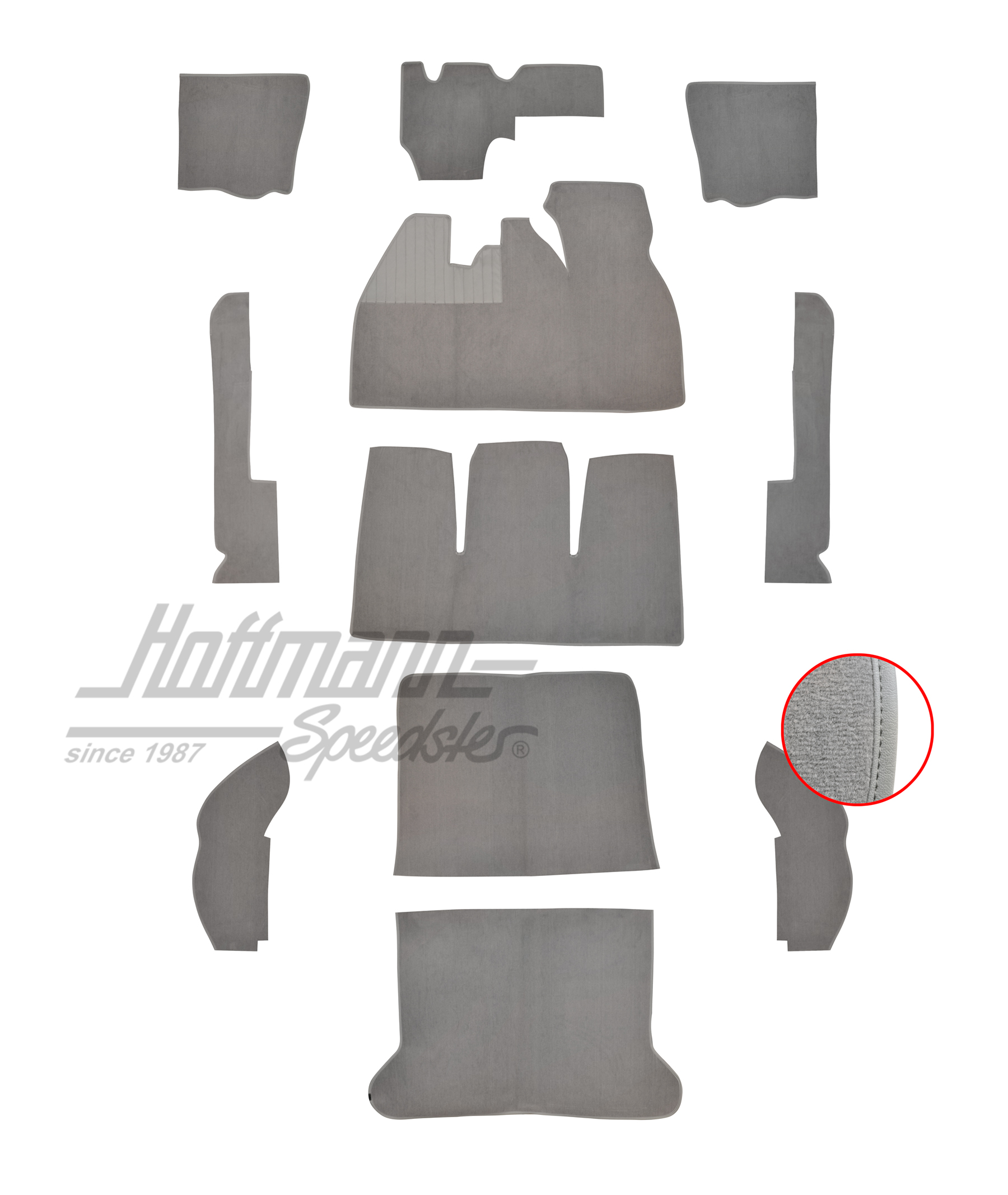 Teppichsatz für Limousine, 8.61-7.68, grau