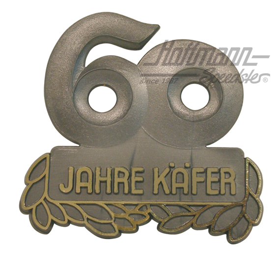 Plakette "60 Jahre Käfer", anthrazit