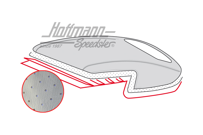 Innenhimmel, Cabrio, 12.68-, weiß perforiert