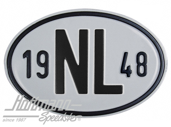 Nationalitätsschild "NL", "1948", Alu