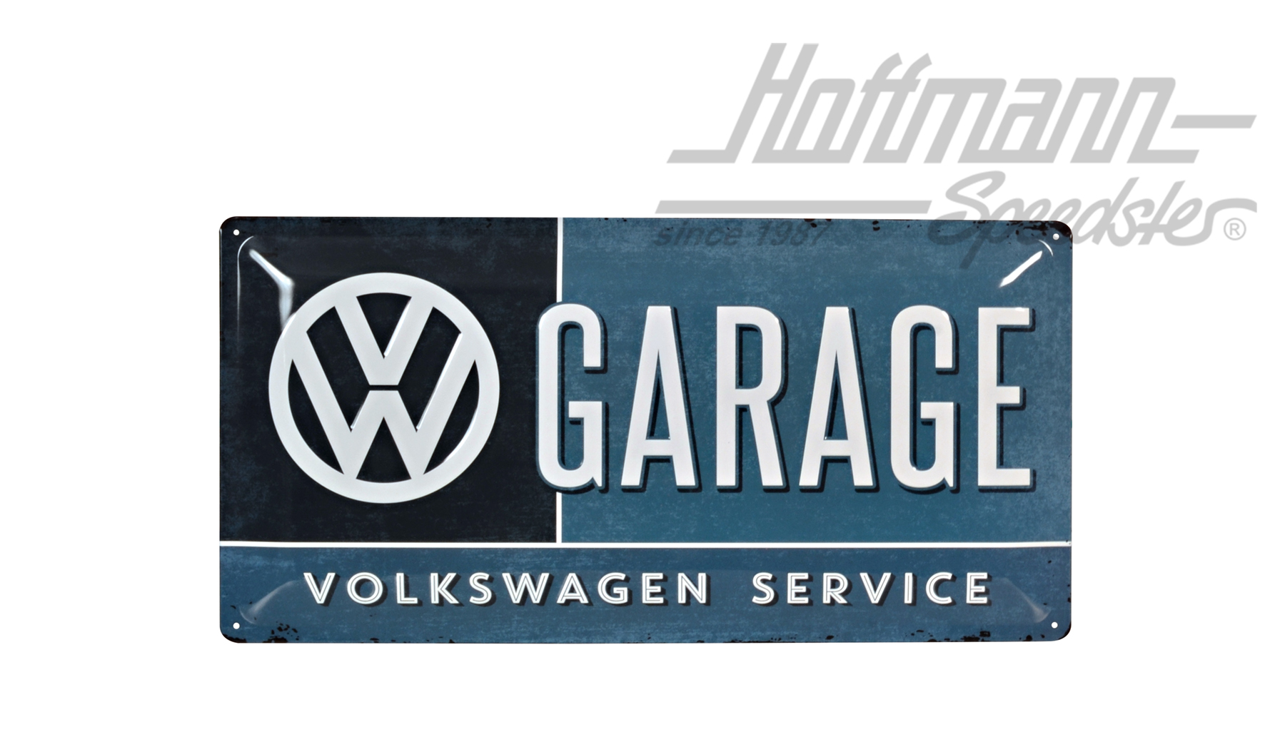 Blechschild, 500x250mm, VW Garage